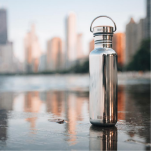 Butelka turystyczna Kanteen Reflect Bamboo Cap 800 ml stalowa KLEAN KANTEEN - 2