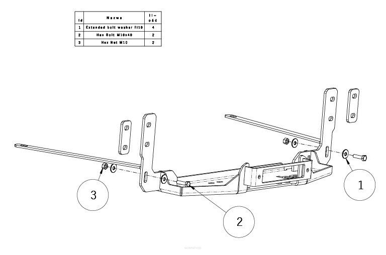 Ford Transit RWD 2019- płyta montażowa wyciągarki