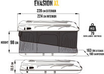 Namiot dachowy James Baroud Evasion XL czarny - 4