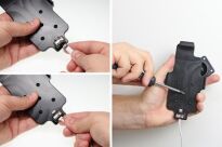 Uchwyt do Apple iPhone 6s w futerale o wymiarach: 75 mm (szer.), 2-11 mm (grubość), 137-144 mm (wysokość) z możliwością wpięcia kabla lightning USB - 3