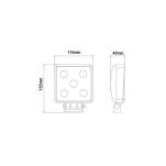 Lampa robocza LED prost. 10-30V - 2