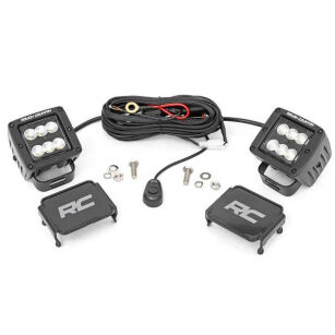 Lampy LED 2" kwadratowe spot Rough Country Black Series