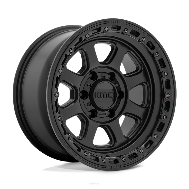 Felga aluminiowa KM548 CHASE Satin Black W/ Gloss Black Lip KMC