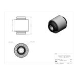 Tuleja przednich dolnych wahaczy Clayton - 3