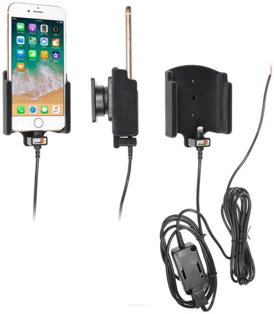 Uchwyt do Apple iPhone SE 2 (2020) z wbudowaną ładowarką samochodową do instalacji na stałe