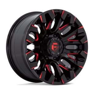 Felga aluminiowa D829 QUAKE Gloss Black Milled Red Tint FUEL