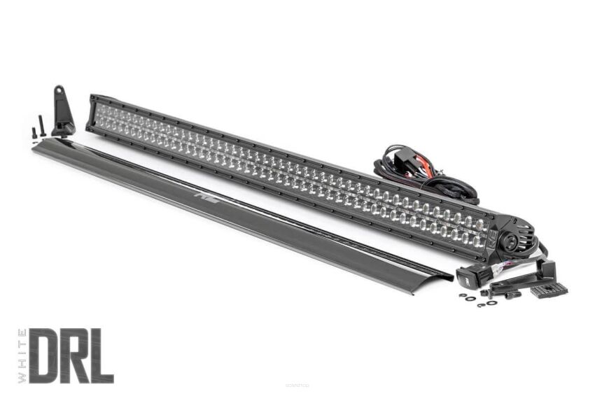 Listwa LED CREE 127cm Podwójny Rząd Czarny Panel Biały DRL Rough Country
