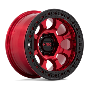 Felga aluminiowa KM237 RIOT BEADLOCK Candy Red W/ Satin Black Ring KMC
