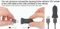 Uchwyt do Apple iPhone 7 Plus z wbudowanym kablem USB oraz ładowarką samochodową - 3