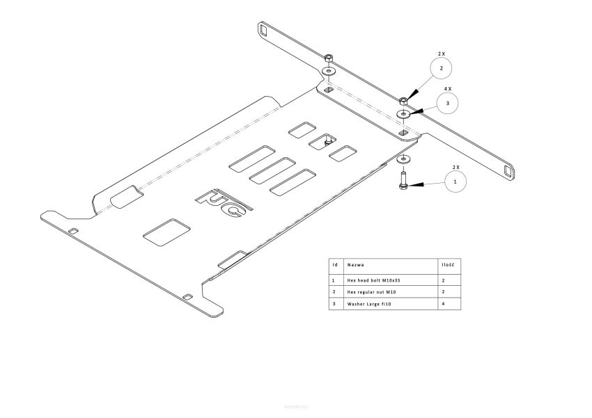 Osłona skrzyni biegów Ford F150 F-150 2009-2014 czerwona