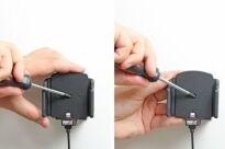 Uchwyt regulowany do Apple iPhone X w futerale lub obudowie z wbudowanym kablem USB oraz ładowarką samochodową - 3