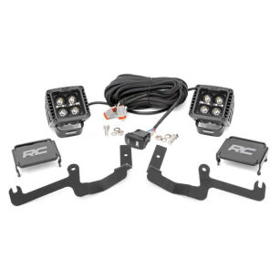 Zestaw lamp LED 2" White DRL Rough Country Black Series