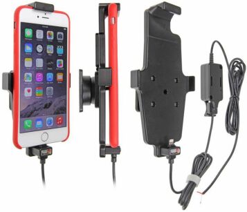 Uchwyt do Apple iPhone 6 Plus w futerale z wbudowaną ładowarką samochodową do instalacji na stałe