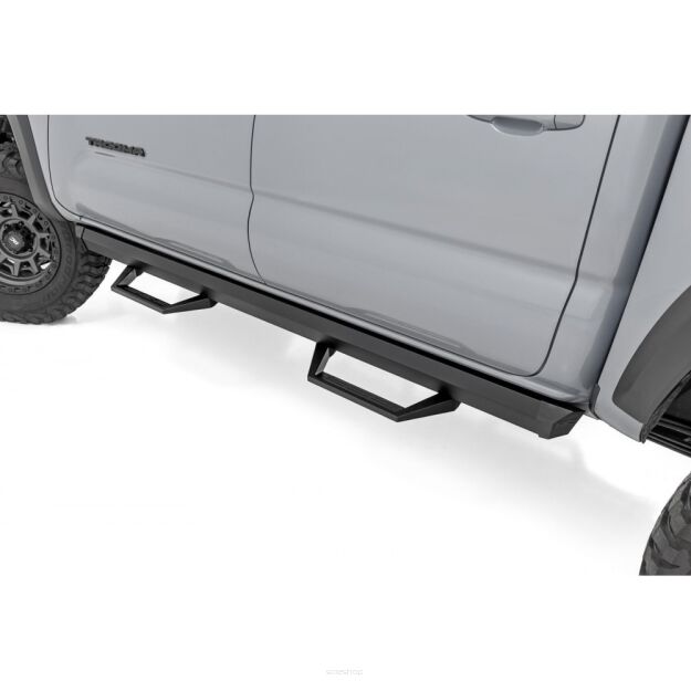 Progi, stopnie boczne regulowane aluminiowe Rough Country SRL2 Double Cab