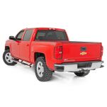 Progi, stopnie boczne srebrne Rough Country Oval Nerf Steps Crew Cab - 2