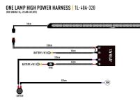 Wiązka do podłączenia pojedynczej lampy Lazer Linear Elite 36, 42, 48 z włącznikiem - 2
