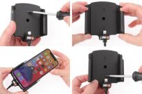 Uchwyt aktywny z kablem USB do Apple iPhone 14 Pro w futerale lub bez o wymiarach: 70-83 mm (szer.), 6-10 mm (grubość). - 5