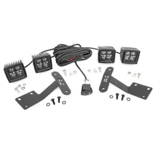Zestaw lamp LED 2" White DRL Rough Country Black Series