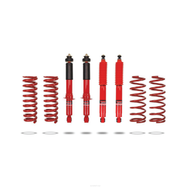 Pedders - wzmocniony i podnoszący zestaw zawieszenia +40mm. Toyota Landcruiser 90 LWB 7/96-8/02 / 4Runner 3Gen