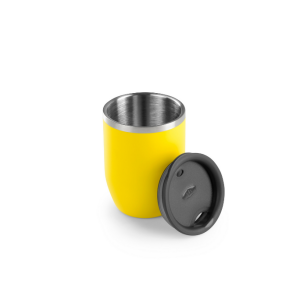 Kubek turystyczny z pokrywką stal nierdzewna Glacier Stainless Doppio 192ml żółty GSI
