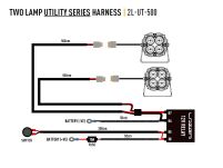 Wiązka do podłączenia dwóch lamp 12V - serii LAZER UTILITY - 2