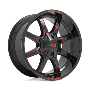Felga aluminiowa MO970 Gloss Black Milled W/ Red Tint & Moto Metal On Lip MOTO METAL