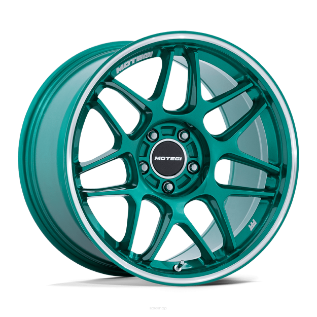 Felga aluminiowa MR158 TSUBAKI Hokkaido Green W/ Machined Lip MOTEGI RACING