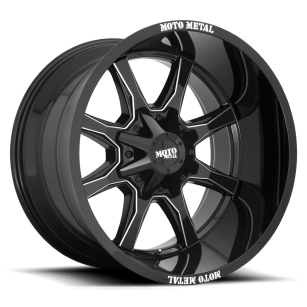 Felga aluminiowa MO970 Gloss Black W/ Milled Spoke & Moto Metal On Lip MOTO METAL