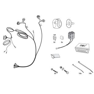 Wiązka przewodów do mocowania haka 13 PIN HAK-SYSTEM