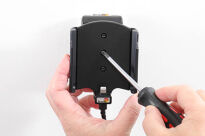 Uchwyt do Apple iPhone 13 Pro z wbudowanym kablem USB oraz ładowarką samochodową - 7