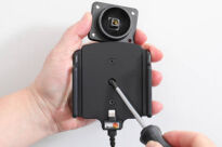 Uchwyt aktywny do stałej instalacji do Apple iPhone 14 Pro w futerale lub bez o wymiarach: 70-83 mm (szer.), 6-10 mm (grubość). - 4