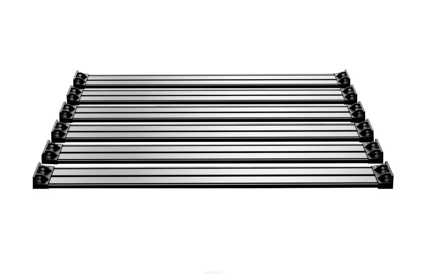 Listwy Bagażnika Dachowego Nebo Srebrny Teraflex Jeep Wrangler JK 4 Drzwi