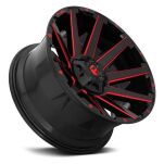 Felga aluminiowa D643 Contra Gloss Black/Red Tinted Clear Fuel - 2