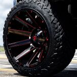 Felga aluminiowa D643 Contra Gloss Black/Red Tinted Clear Fuel - 5