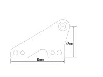 Zestaw do montażu oświetlenia LAZER na dachu (auta wyposażone w relingi dachowe) - wysokość 47 mm - 9