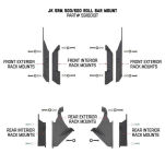 Zestaw mocowań bagażnika dachowego SRM do fabrycznego hard topu Go Rhino - 2