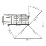 Markiza zadaszenie VICKYWOOD LEAF 270°  Lewa 250 cm - 12