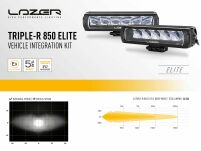 Zestaw dwóch lamp LAZER TRIPLE-R 850 Elite (Gen2) z systemem montażu w fabrycznym grillu – Ford Ranger XLT (2023 -) - 8