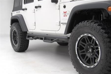 Progi, stopnie boczne SMITTYBILT Nerf Steps Czarne - Jeep Wrangler JK 4D