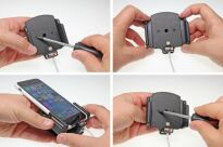 Uchwyt regulowany do Apple iPhone X w futerale lub obudowie o wymiarach: 62-77 mm (szer.), 2-10 mm (grubość) z możliwością wpięcia kabla lightning USB - 4