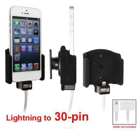 Uchwyt do Apple iPhone 5 & iPhone 5S & iPhone SE z możliwością wpięcia kabla lightning z 30-pinowym adapterem