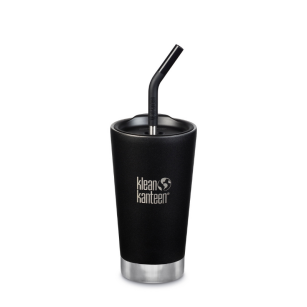 Termiczny kubek ze słomką Tumbler Vacuum Insulated 473ml czarny KLEAN KANTEEN