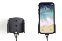 Uchwyt regulowany do Apple iPhone Xs w futerale lub obudowie o wymiarach: 70-83 mm (szer.), 2-10 mm (grubość) z wbudowanym kablem USB oraz ładowarką samochodową - 6