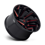 Felga aluminiowa D755 REACTION Gloss Black Milled W/ Red Tint FUEL - 3