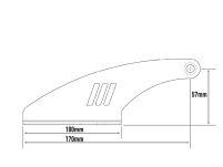 Zestaw do montażu na dachu lampy LAZER T24 Evolution - Ford Ranger (2016 -) wersja z relingami dachowymi - wysokość 57 mm - 8