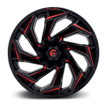 Felga aluminiowa D755 Reaction Gloss Black Milled W/ RED Tint Fuel - 3