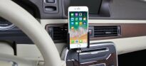 Uchwyt do Apple iPhone 8 z wbudowanym kablem USB oraz ładowarką samochodową - 3