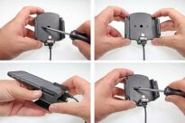 Uchwyt regulowany do Apple iPhone Xr w futerale lub obudowie o wymiarach: 62-77 mm (szer.), 2-10 mm (grubość) z wbudowanym kablem USB oraz ładowarką samochodową - 5