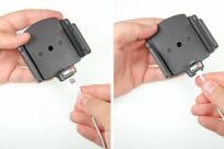 Uchwyt regulowany do Apple iPhone 6 w futerale lub obudowie o wymiarach: 62-77 mm (szer.), 2-10 mm (grubość) z możliwością wpięcia kabla lightning USB - 2