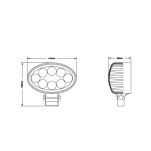 Lampa robocza LED elipsa 8x LED - 4